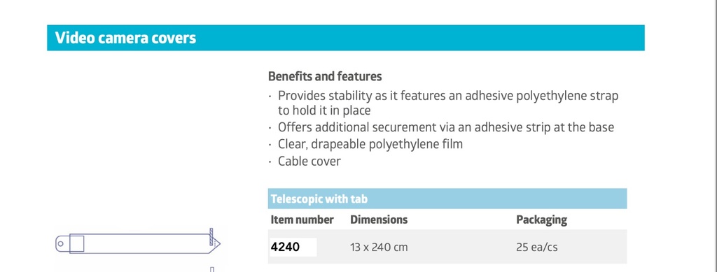 Telescopic Folded Camera Cover with Application Tab