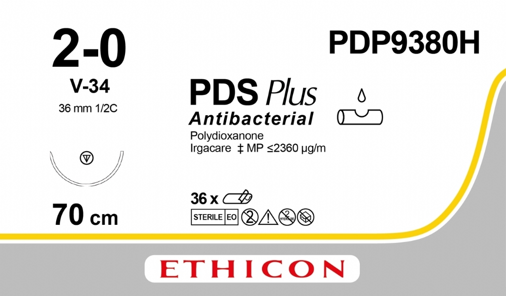 PDP9380H - PDS Plus Antibacterial (polydioxanone) Suture