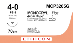 MCP3205G - MONOCRYL Plus Antibacterial (poliglecaprone 25) Suture